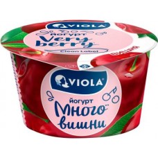 Йогурт Viola вязкий вишня пастеризованный 2.6% 180г в магазинах Магнит