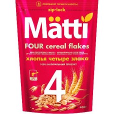 Хлопья Matti 4 злака 400г в магазинах Магнит