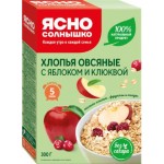 Хлопья Ясно солнышко Овсяные с клюквой и яблоком 300г