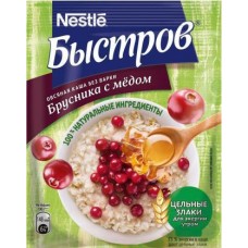 Каша Быстров Овсяная Брусника и мед 40г в магазинах Магнит