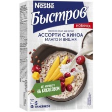 Каша Быстров Овсяная Киноа Манго Вишня 175г в магазинах Магнит
