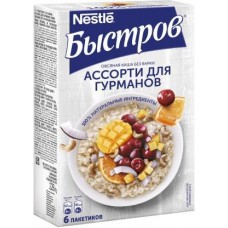 Каша овсяная Быстров ассорти 6пак*38г в магазинах Магнит