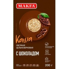 Каша овсяная Makfa цельнозерновая с шоколадом 200г в магазинах Магнит