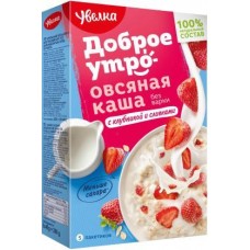Каша овсяная Увелка клубника со сливками 200г в магазинах Магнит