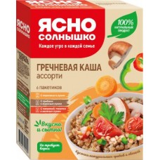 Каша Ясно Солнышко гречневая грибы морковь и паприка 270г в магазинах Магнит