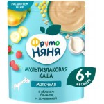 Каша ФрутоНяня Мультизлаковая яблоко банан земляника 200г