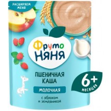 Каша ФрутоНяня Пшеничная Яблоко земляника 200г в магазинах Магнит