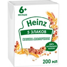 Каша молочная Heinz 5 злаков 200мл в магазинах Магнит