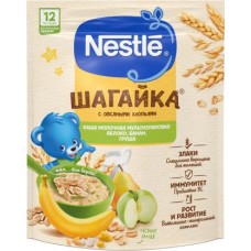 Каша Nestle Шагайка Молочная 5 злаков яблоко банан груша 190г в магазинах Магнит