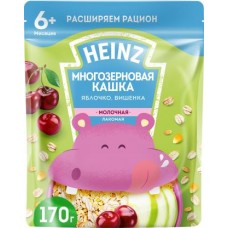 Кашка Heinz Я расту Лакомая Многозерновая Яблоко вишенка 170г в магазинах Магнит
