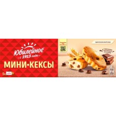 Мини-кексы Юбилейное с кусочками молочного шоколада 140г в магазинах Магнит