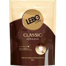 Кофе растворимый Lebo Coffee Classic Арабика 75г в магазинах Магнит