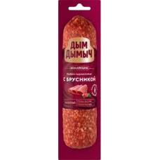 Колбаса Дым Дымыч сырокопченая с брусникой 200г в магазинах Магнит