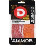 Колбаса Дымов Пеперони + Итальянская салями сырокопченая нарезка 90г
