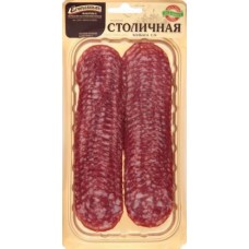 Колбаса Егорьевская КГФ Столичная сырокопченая нарезка 100г в магазинах Магнит