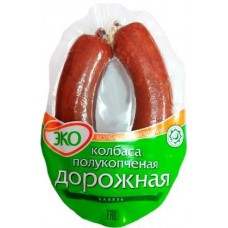Колбаса Эко Дорожная Халяль полукопченая из мяса птицы 300г в магазинах Магнит