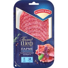 Колбаса Клинский Парме сырокопченая нарезка 85г в магазинах Магнит