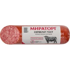 Колбаса Мираторг Сервелат варено-копченый 300г в магазинах Магнит