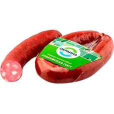 Колбаса Окраина Краковская полукопченая 350г в магазинах Магнит