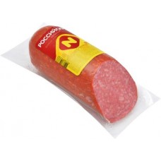 Колбаса Останкино Сервелат Российский варено-копченый 420г в магазинах Магнит