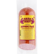 Колбаса Папа может Сервелат Зернистый варено-копченый 350г в магазинах Магнит