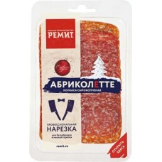 Колбаса Ремит Абриколетте сырокопченая нарезка 70г в магазинах Магнит