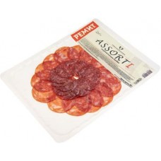 Колбаса Ремит Assorti сырокопченая нарезка 80г в магазинах Магнит