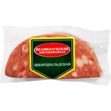 Колбаса Великолукский МК Шварцвальдская полукопченая 300г в магазинах Магнит