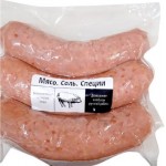 Колбаски Мясо.Соль.Специи Немецкие варено-копченые