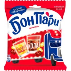 Карамельные леденцы Бон Пари со вкусом колы и фруктового лимонада 200г в магазинах Магнит