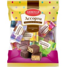 Конфеты Азовская КФ Козинак и халва глазированные 350г в магазинах Магнит