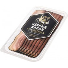 Грудинка Черный кабан копчено-вареная нарезка 120г в магазинах Магнит
