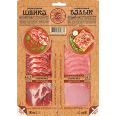 Копчености Мясная история Шейка Балык сырокопченая нарезка 100г в магазинах Магнит