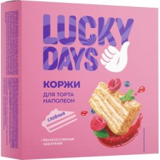 Коржи Lucky Days слоеные для торта 380г в магазинах Магнит