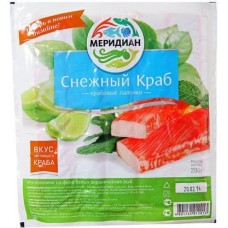 Крабовые палочки Меридиан Снежный краб 200г в магазинах Магнит