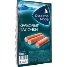 Крабовые палочки Русское море охлажденные 200г в магазинах Магнит