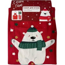 Набор фартук прихватка-рукавица прихватка классическая в магазинах Магнит