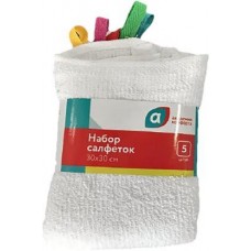 Набор махровых салфеток на петельках 5шт 30х30см в магазинах Магнит