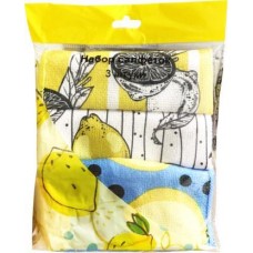 Набор салфеток из микрофибры 28*28см 3шт в магазинах Магнит