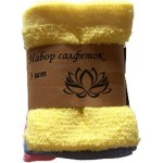 Салфетки махровые хлопковые 24*24см 3шт