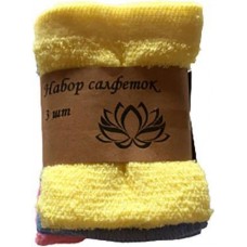 Салфетки махровые хлопковые 24*24см 3шт в магазинах Магнит