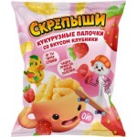 Кукурузные палочки Скрепыши со вкусом клубники 100г