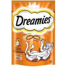Лакомство для кошек Dreamies с курицей 30г в магазинах Магнит