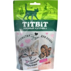 Лакомство для кошек Titbit подушечки паштет из говядины 100г в магазинах Магнит