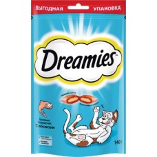 Лакомство для взрослых кошек Dreamies с лососем 140г в магазинах Магнит