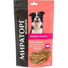 Лакомства для собак Мираторг Winner кишки говяжьи сушеные 50г в магазинах Магнит