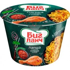 Лапша Биг ланч с тушеной курицей и луком 90г в магазинах Магнит
