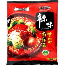 Лапша быстрого приготовления Алькони Говядина острая халяль 100г в магазинах Магнит