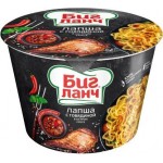 Лапша быстрого приготовления Биг Ланч со вкусом говядины в остром соусе 90г
