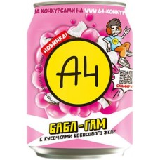 Напиток А4 Бабл гам с кусочками кокосового желе 240мл в магазинах Магнит